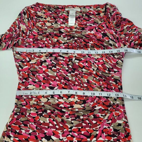 Laundry By Design Dress Womens 6 Sheath Ruched Split‎ Sleeve N2R3505SU - Picture 12 of 15